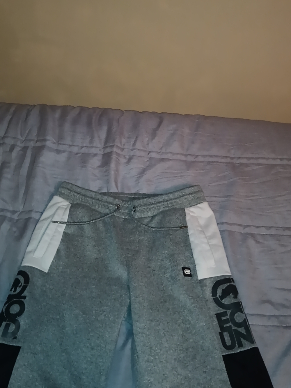 Ecko Unlimited Gray Shorts with White Side Panels